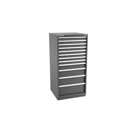Champion Tool Storage Modular Tool Cabinet, 12 Drawer, Dark Gray, Steel, 28 in W x 28-1/2 in D x 59-1/2 in H S27001202ILCFTB-DG